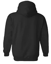 Elegant Black Fleece Printed Long Sleeves Hoodies For Men-thumb1