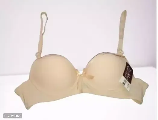 Stylish Khaki Cotton Blend Solid Bras For Women-thumb0