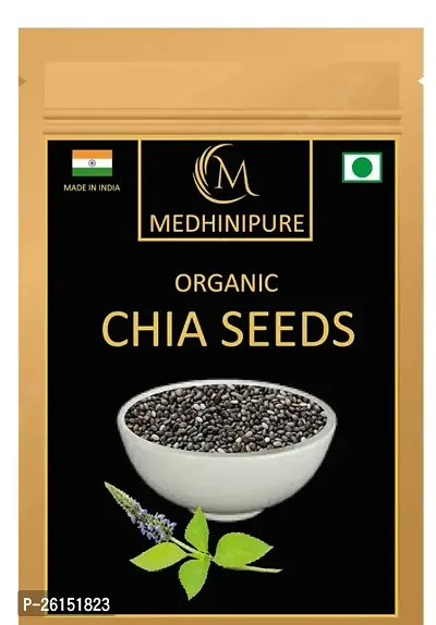 Raw Chia Seeds For Weight Loss With 3, Zinc  Fiber, Calcium Rich Chia Seeds 100Gm-thumb0