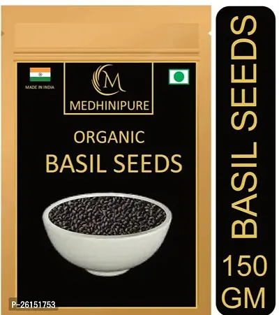 Basil Seeds Tukmariya Sabja Bapji Seed For Protein - Iron - Folic Acid And Dietary Fibre - Calcium - Anti Oxidents For Weight Loss (Raw Seed) Seed