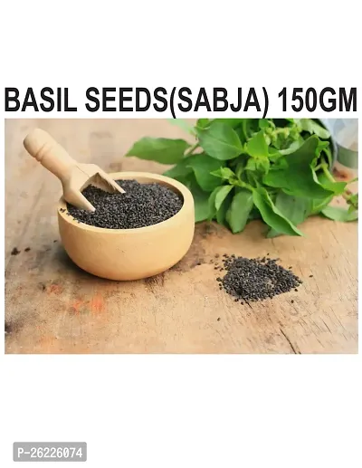 Basil Seeds / Tukmariya /Sabja/Bapji Seed for Protein|Iron|Calcium|Anti Oxidents Basil Seeds 150gm-thumb0