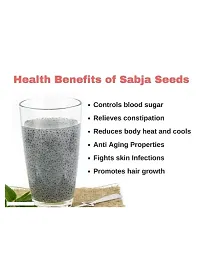 Basil Seeds Tukmariya Sabja Bapji Seed for Protein | Iron | Folic acid and Dietary Fibre |Calcium | Anti Oxidents for Weight Loss (Raw Seed ) Seed-thumb1