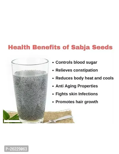 Basil Seeds Tukmariya Sabja Bapji Seed for Protein | Iron | Folic acid and Dietary Fibre |Calcium | Anti Oxidents for Weight Loss (Raw Seed ) Seed-thumb2