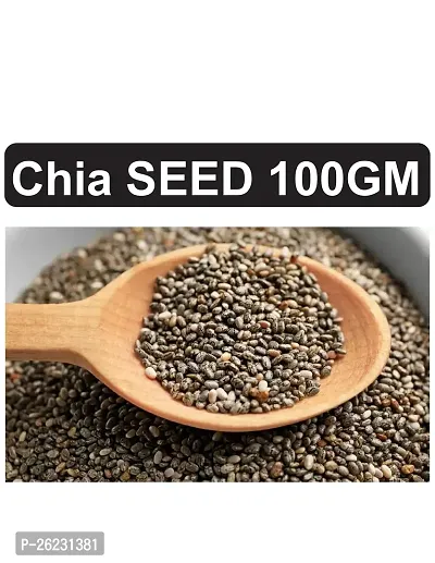 Raw Chia Seeds for weight loss with 3 , Zinc  Fiber, Calcium Rich Chia Seeds 100gm-thumb0