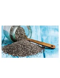 Raw Chia Seeds for weight loss with 3 , Zinc  Fiber, Calcium Rich Chia Seeds 100gm-thumb1