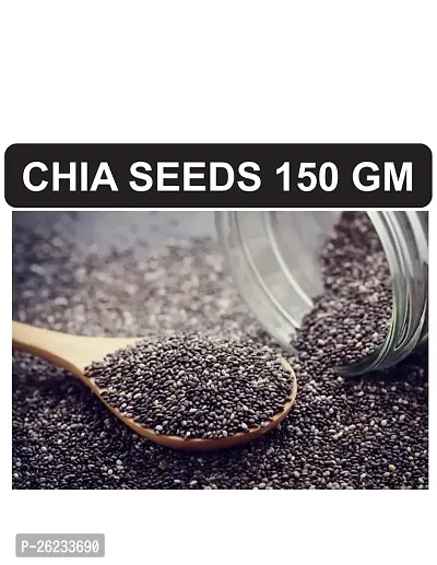 Raw Chia Seeds for weight loss with Omega 3 , Zinc  Fiber, Calcium Rich Chia Seeds 150gm-thumb0