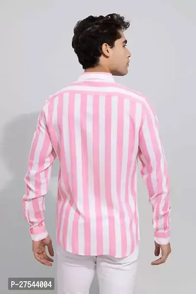 Trendy Striped Pink Shirt For Men-thumb3