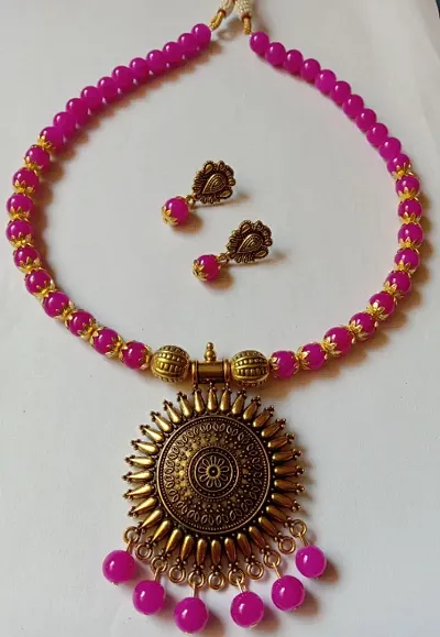 Fashionable Designer Brass Meenakari Work Jewellery Set