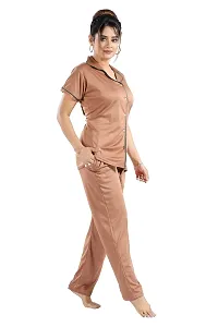 Dsiya Women's Regular Nightwear Lycra Fabric Short Sleeve Shirt  Pajama Set for Womens-thumb2