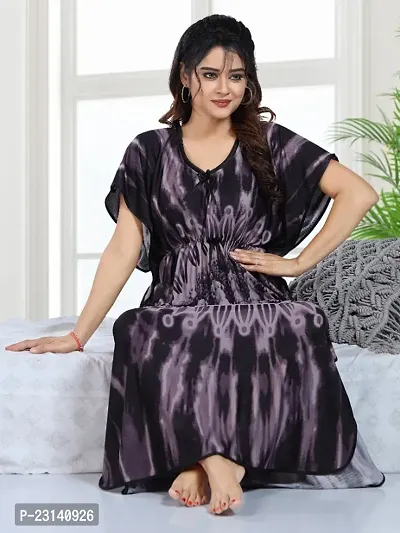 Classic Satin Printed Nightdress for Women