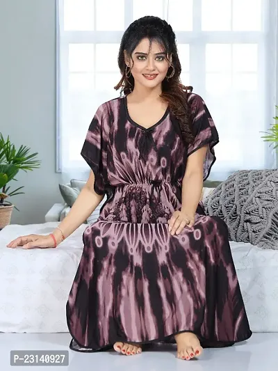 Classic Satin Printed Nightdress for Women