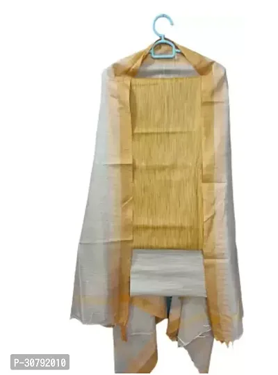 Beautiful Cotton Unstitched Dress Material with Dupatta-thumb0