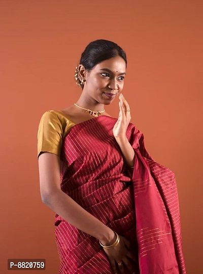 Trendy Silk Cotton Saree without Blouse Piece-thumb2