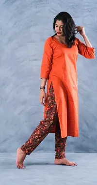 Classic Cotton Blend Solid Kurtis for Women-thumb2