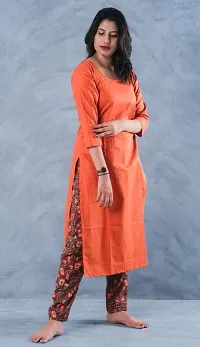 Classic Cotton Blend Solid Kurtis for Women-thumb3