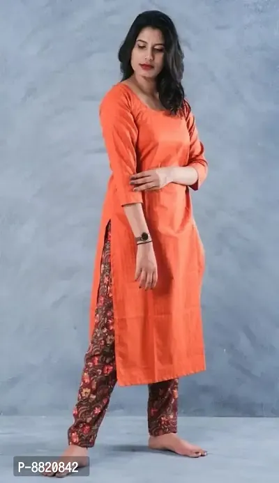 Classic Cotton Blend Solid Kurtis for Women-thumb4