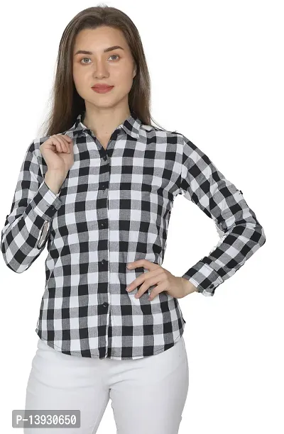 Elegant White Cotton Shirt For Women