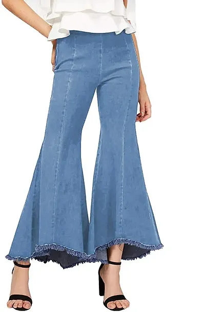 G9 PARAM SUNDARI Women's Denim Stretchable Flared Jeans