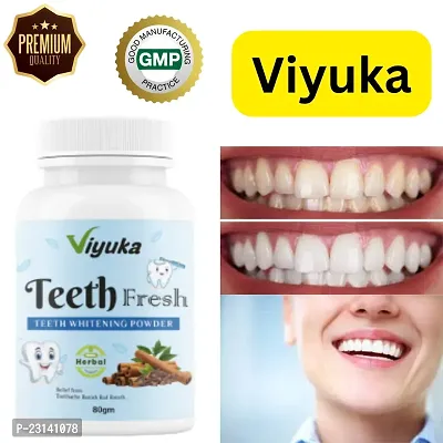 Teeth Fresh Teeth Whitening tooth Powder for yellow teeth (80 Gm)