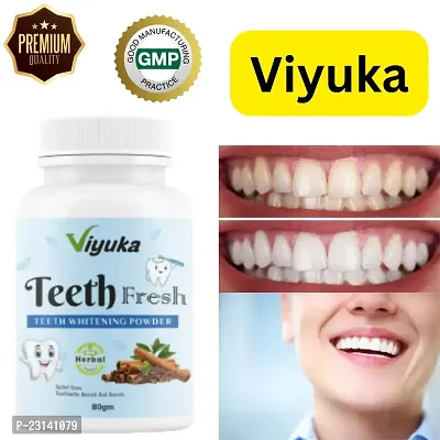 Teeth Fresh Teeth Whitening tooth Powder for yellow teeth (80 Gm)-thumb0