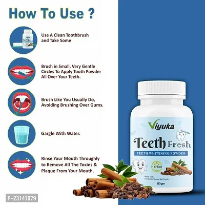 Teeth Fresh Teeth Whitening tooth Powder for yellow teeth (80 Gm)-thumb2