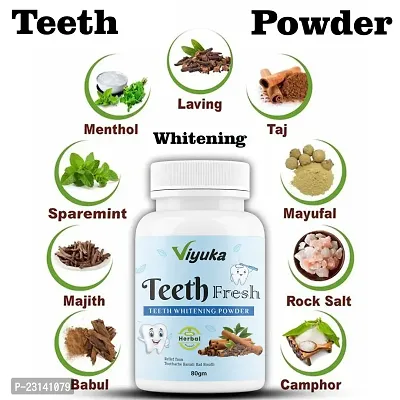 Teeth Fresh Teeth Whitening tooth Powder for yellow teeth (80 Gm)-thumb3