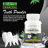 Charcoal Teeth Powder | Mint Flavour|Herbal Pure  Natural For ALL Natural Teeth Whitening Powder 80gm-thumb3