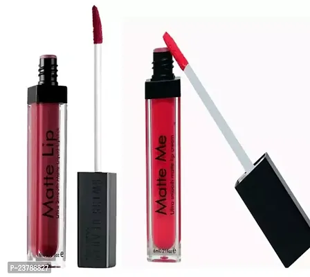 Matte Lipstick Red And Maroon Pack Of 2 Lipstick-thumb0