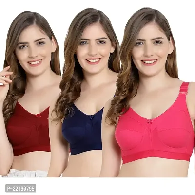 BELLA BEAUTY 3 Piece Everyday Full Coverage Bra{Combo of 3}(Combo_3-010)