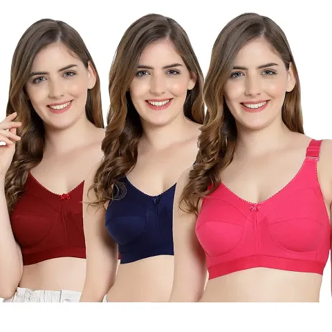 BELLA BEAUTY 3 Piece Everyday Full Coverage Bra{Combo of 3}(Combo_3-010)