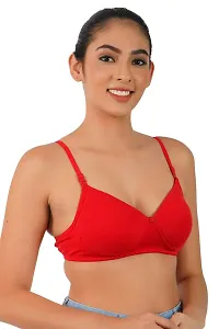 BELLA BEAUTY Women's Cotton Blend Padded Wire Free T-Shirt Bra(BR-02)-thumb3