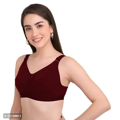 BELLA BEAUTY Women's Cotton Blend Non-Padded Wire Free T-Shirt Bra(BRA-01)-thumb3