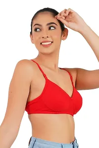 BELLA BEAUTY Women's Cotton Blend Padded Wire Free T-Shirt Bra(BR-02)-thumb2