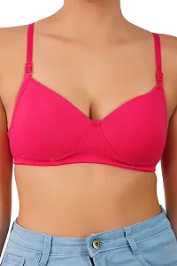 BELLA BEAUTY Women's Cotton Blend Padded Wire Free T-Shirt Bra(BR-02)-thumb2