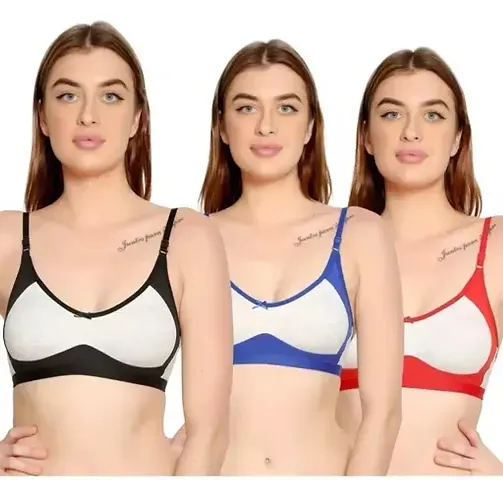 Stylish Blend Solid Bras For Women