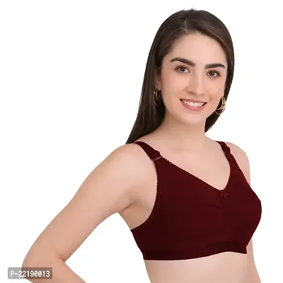 BELLA BEAUTY Women's Cotton Blend Non-Padded Wire Free T-Shirt Bra(BRA-01)-thumb4