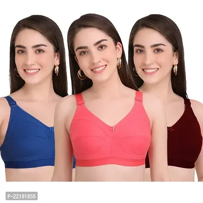BELLA BEAUTY 3 Piece Everyday Full Coverage Bra (Combo of 3)(Combo of 3-001)