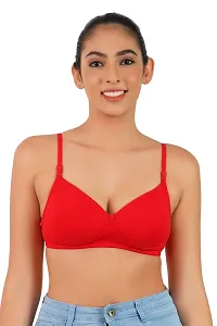 BELLA BEAUTY Women's Cotton Blend Padded Wire Free T-Shirt Bra(BR-02)-thumb1