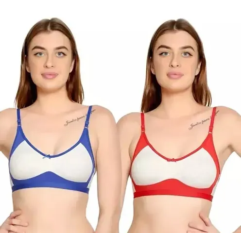 Stylish Blend Solid Bras For Women