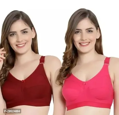 Stylish Multicoloured Cotton Blend Solid Bras For Women