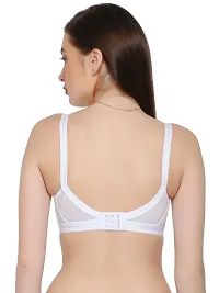 BELLA BEAUTY White Colour Non Padded Comfortable, Skin Friendly Regular Women Cotton Bra with Elastic Strap - Pack of 1(Wh-Co)-thumb4