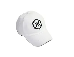 CLASSYMESSI Classic Denim Cap Stylish and Durable Hat for Everyday Wear Washable Jeans Caps Men for All Fashion Sports Dating Workout Scooty Driving Running Caps (White)-thumb2