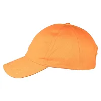 CLASSYMESSI Stylish Unisex Plane Cap Use for Sports Workouts Running Snapback Cricket Indoor Outdoor and All Activities (Orange)-thumb2