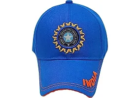 CLASSYMESSI Men's and Women's India Cricket Cap Genuine Quality Original Cap for All Cricket Fans Sports Cap (Black Blue)-thumb3