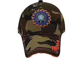 CLASSYMESSI Men's and Women's India Cricket Cap Genuine Quality Original Cap for All Cricket Fans Sports Cap (Black Army)-thumb4