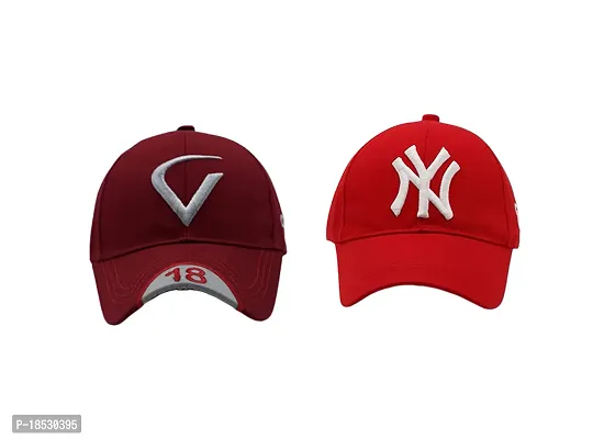 Baseball Caps for Men and Women VIRAT Cotton Blend Caps Men for All Sports Workouts Gym Running Cricket Caps for Boys and Girls Use Red Maroon