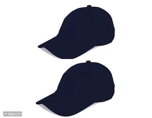 Baseball Combo Caps for Mens and Womens UV- Protection Stylish Cotton Blend Caps Men for All Fashions Caps for Boys and Girls (N.Blue  N.Blue)