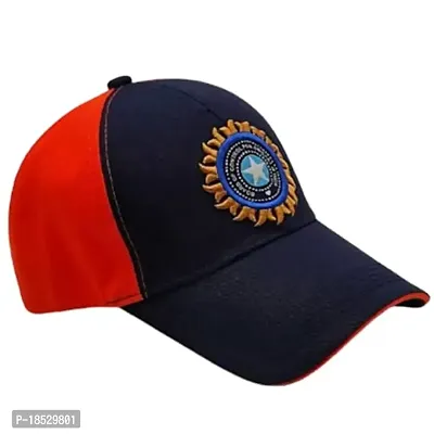 CLASSYMESSI Men's and Women's India Cricket Cap Genuine Quality Original Cap for All Cricket Fans Sports Cap (RED Blue)-thumb5
