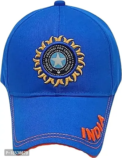 CLASSYMESSI Men's and Women's India Cricket Cap Genuine Quality Original Cap for All Cricket Fans Sports Cap (Blue)-thumb5