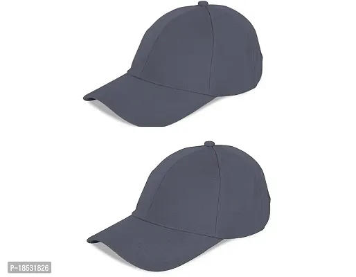 Baseball Combo Caps for Mens and Womens UV- Protection Stylish Cotton Blend Caps Men for All Fashions Caps for Boys and Girls (Grey  Grey)